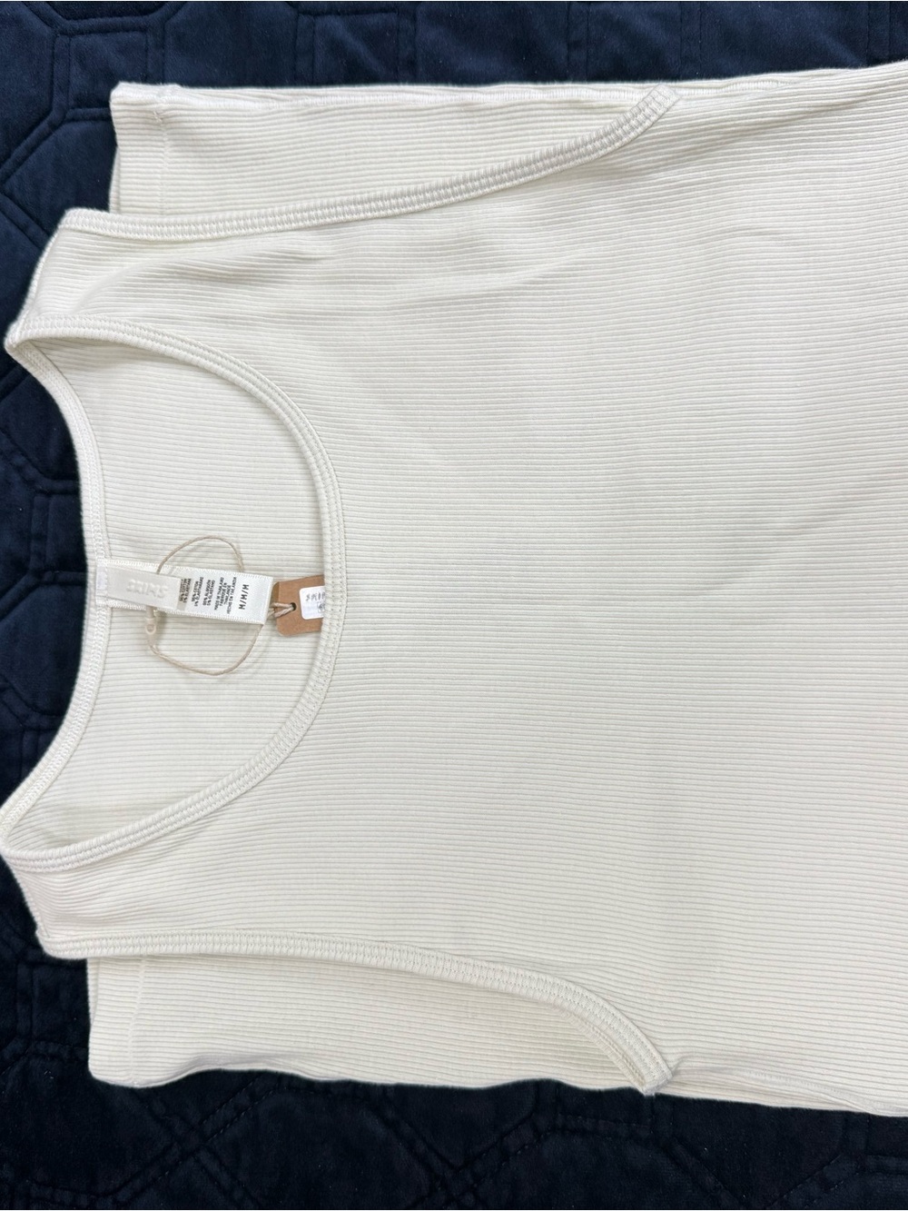 SKIMS Women's Ribbed Tank Top - Cream - Picture 2 of 4